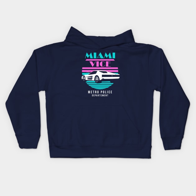 Miami Vice - Police Department Kids Hoodie by NorthWestDesigns